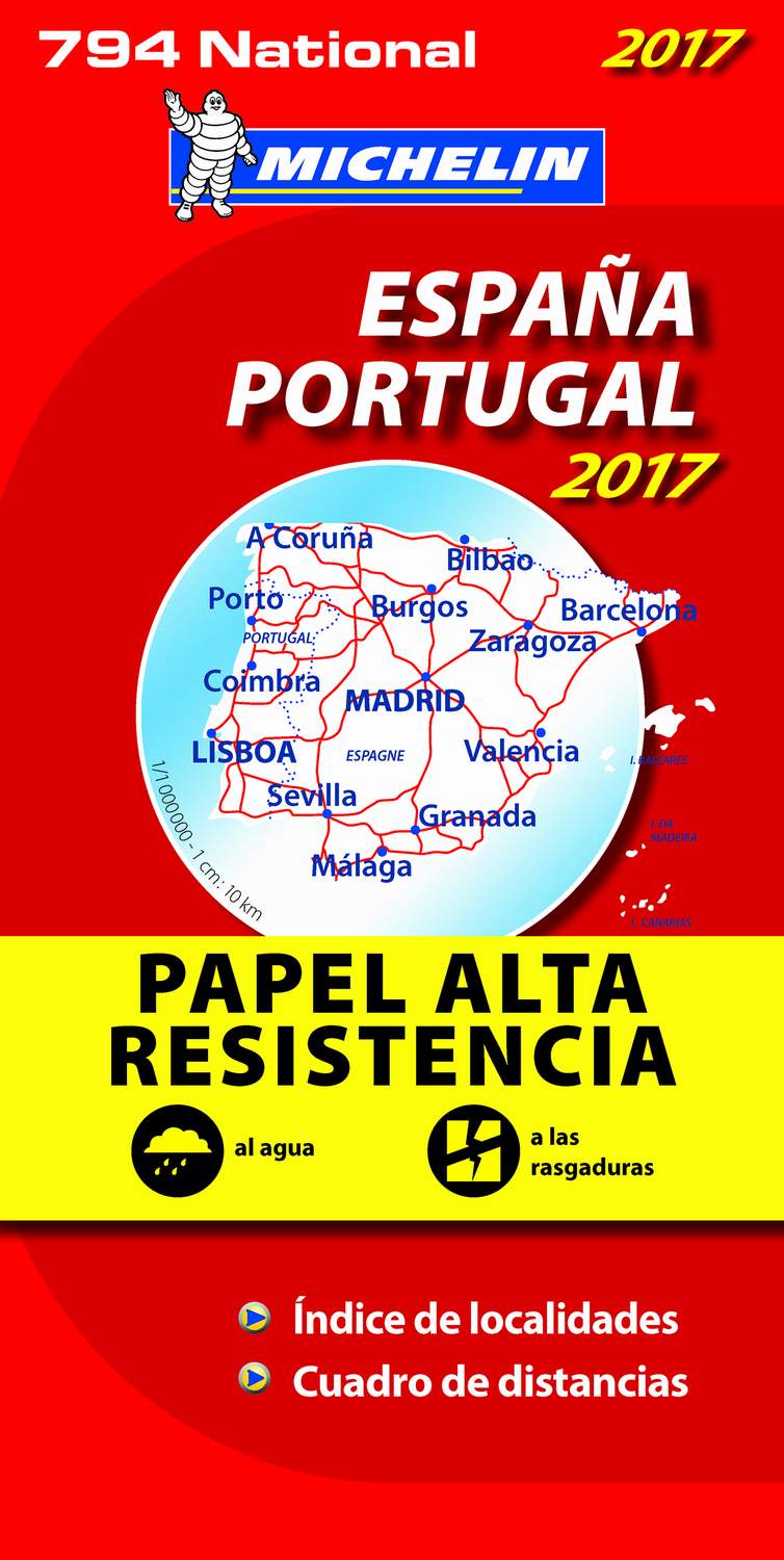Mapa National España Portugal 794 Alta resistencia 2017