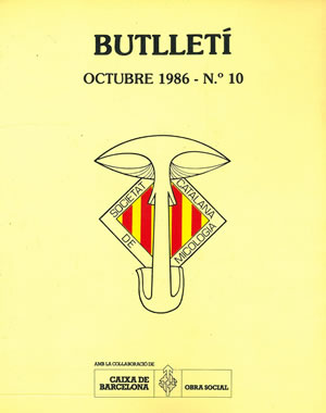 BUTLLETÍ Nº 10. Octubre de 1986. SOCIETAT CATALANA DE MICOLOGÍA
