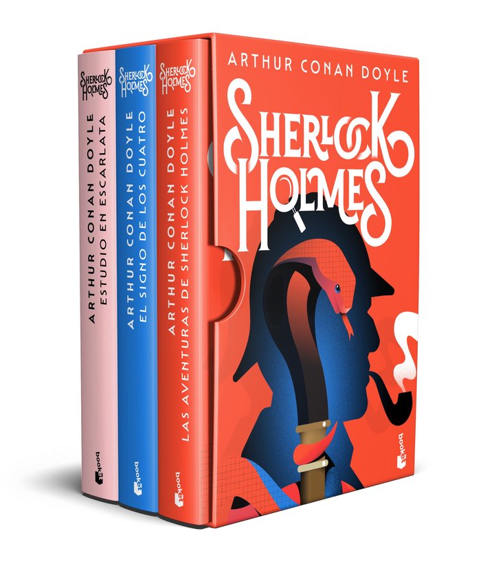 Estuche Sherlock Holmes (Arthur Conan Doyle)   «Estudio en escarlata, El signo de los cuatro y Las aventuras de Sherlock Holmes»