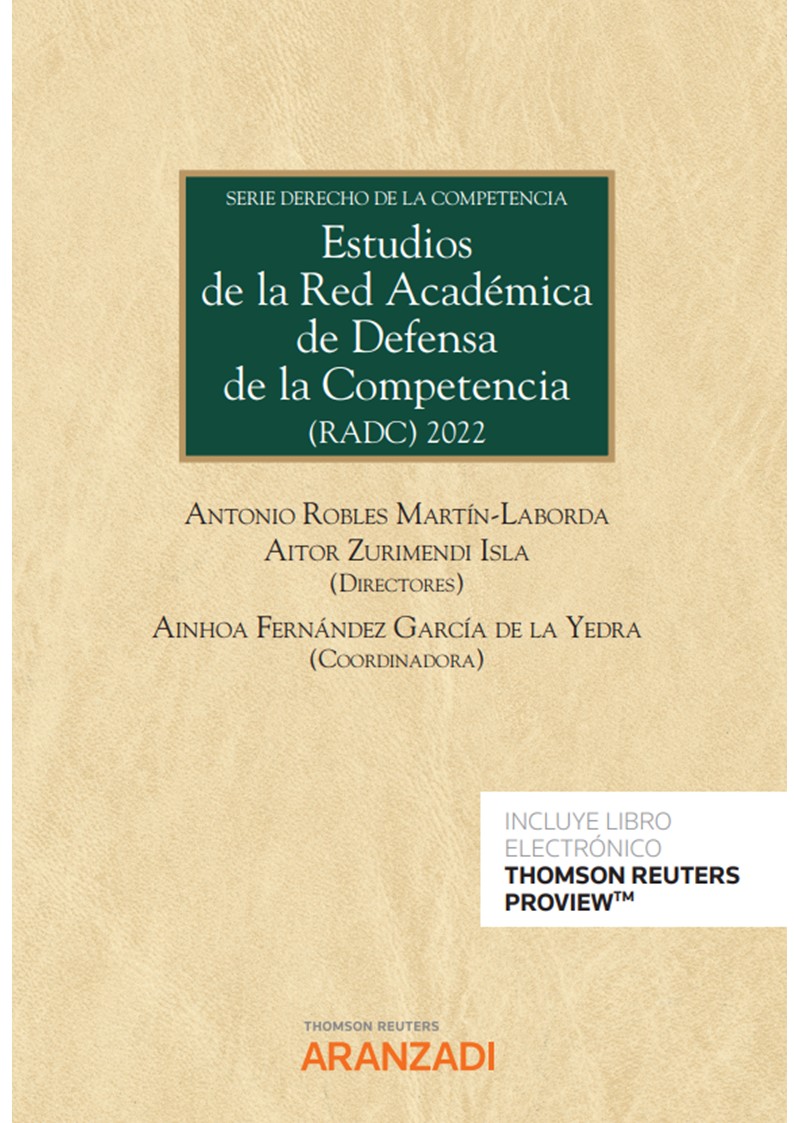 Estudios de la Red Académica de Defensa de la Competencia (RADC) (Papel + e-book)   «2022» (9788411240109)
