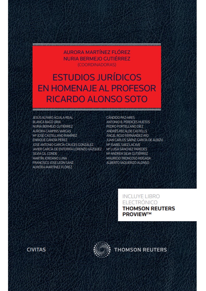 Estudios jurídicos en homenaje al Profesor Ricardo Alonso Soto (Papel + e-book) (9788411256582)