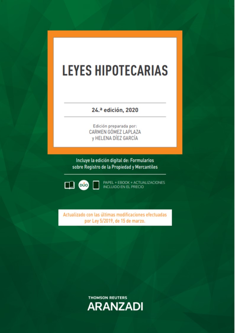 Leyes Hipotecarias 24ª Ed. 2020