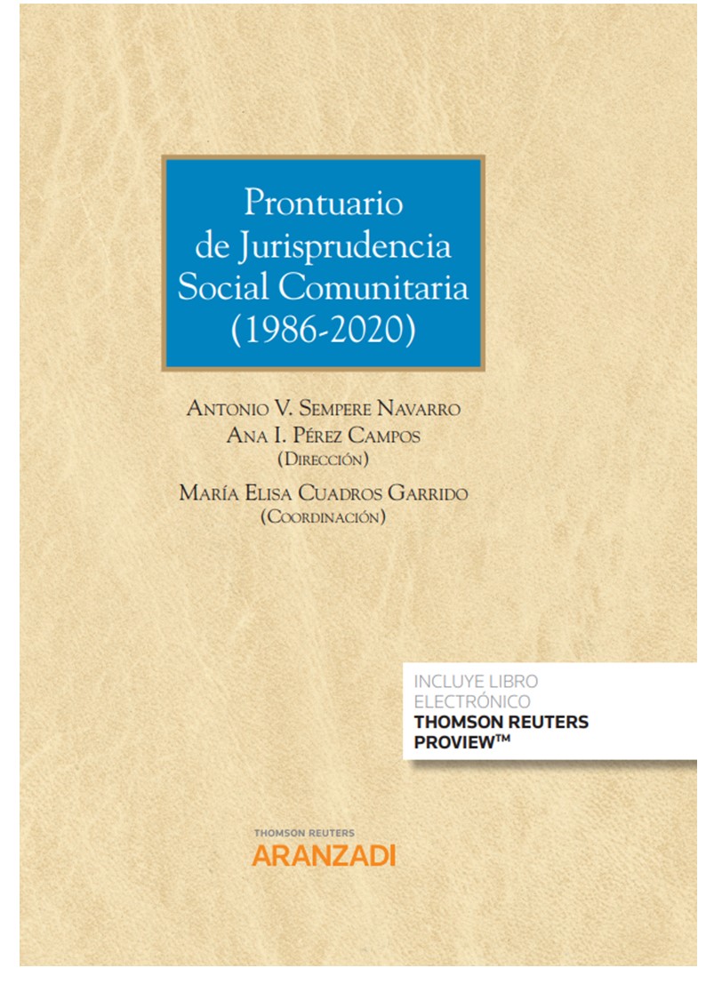 Prontuario de Jurisprudencia Social Comunitaria (1986-2020) (Papel + e-book) (9788413455204)