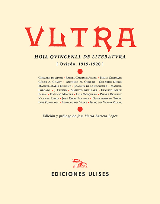 Vltra   «Hoja qvincenal de literatvra. Oviedo, 1919-1920» (9788416300839)