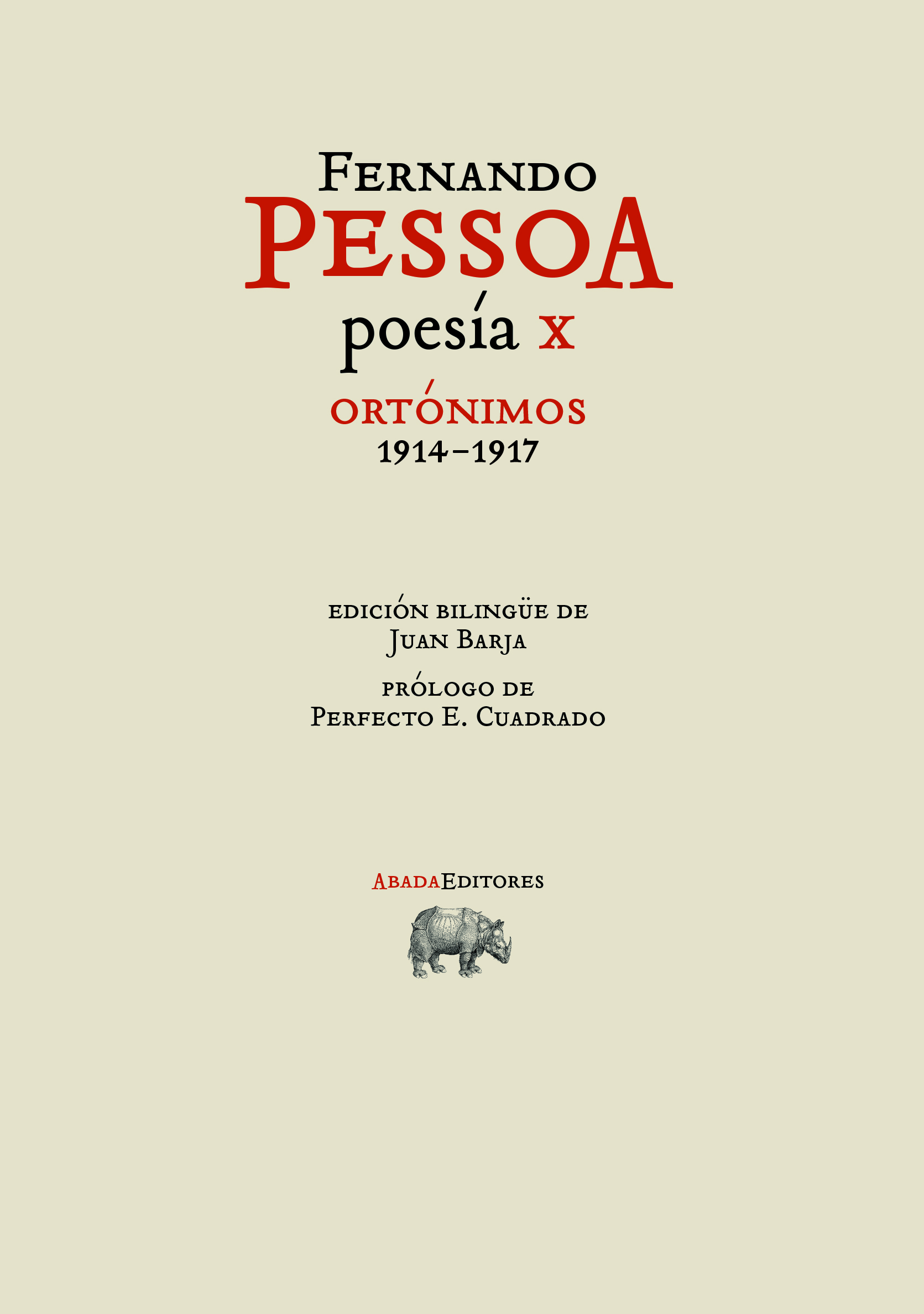 Poesía X. Ortónimos 1914-1917 (9788417301736)