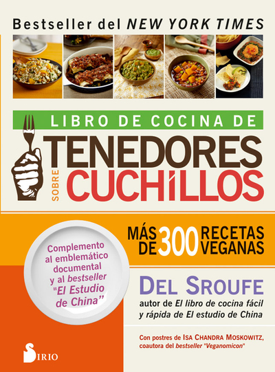 Libro de cocina de tenedores sobre cuchillos   «Más de 300 recetas veganas»