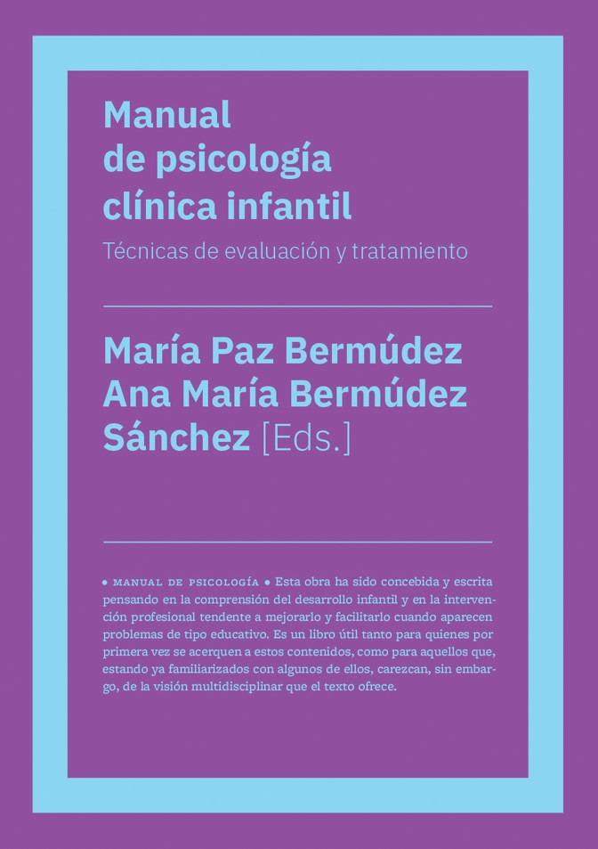 Manual de psicología clínica infantil (NE) «Técnicas de evaluación y tratamiento»