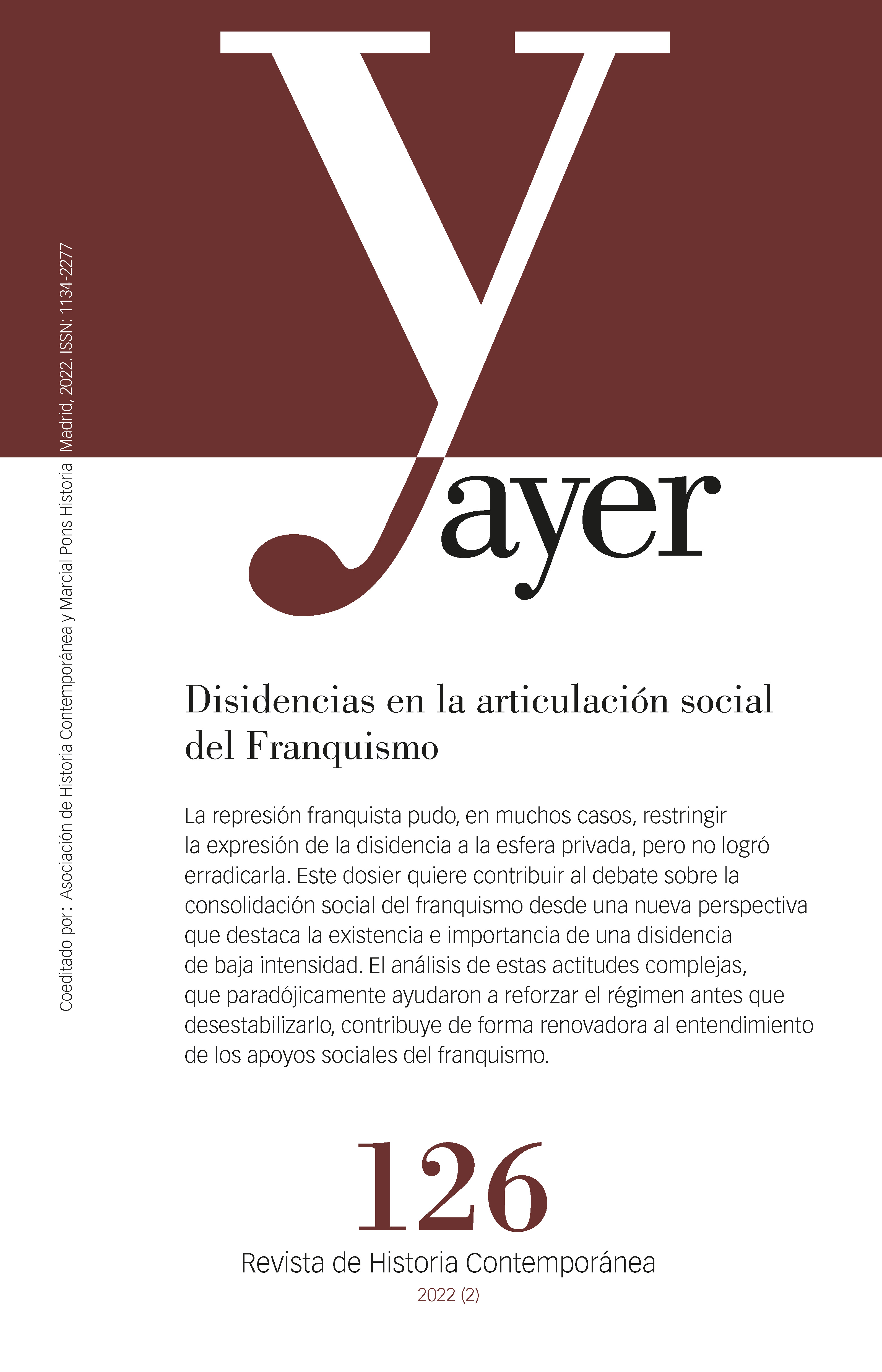 Disidencias en la articulación social del Franquismo   «Ayer 126» (9788418752568)