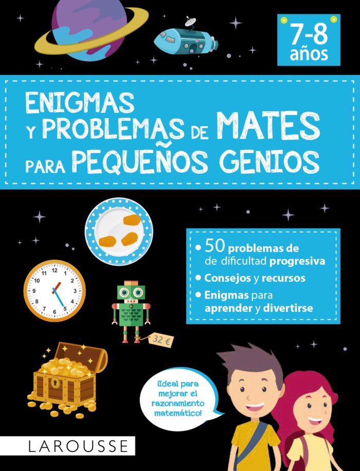 Enigmas y problemas de mates para pequeños genios (7-8 años) (9788418882883)