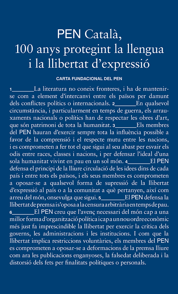 PEN Català   «100 anys protegint la llengua i la llibertat d'expressió» (9788419392473)