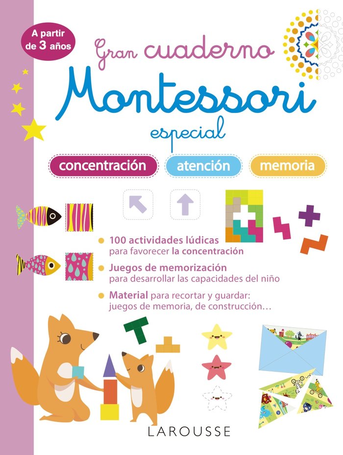 Gran cuaderno Montessori especial concentración, atención y memoria. A partir de 3 años (9788419436856)