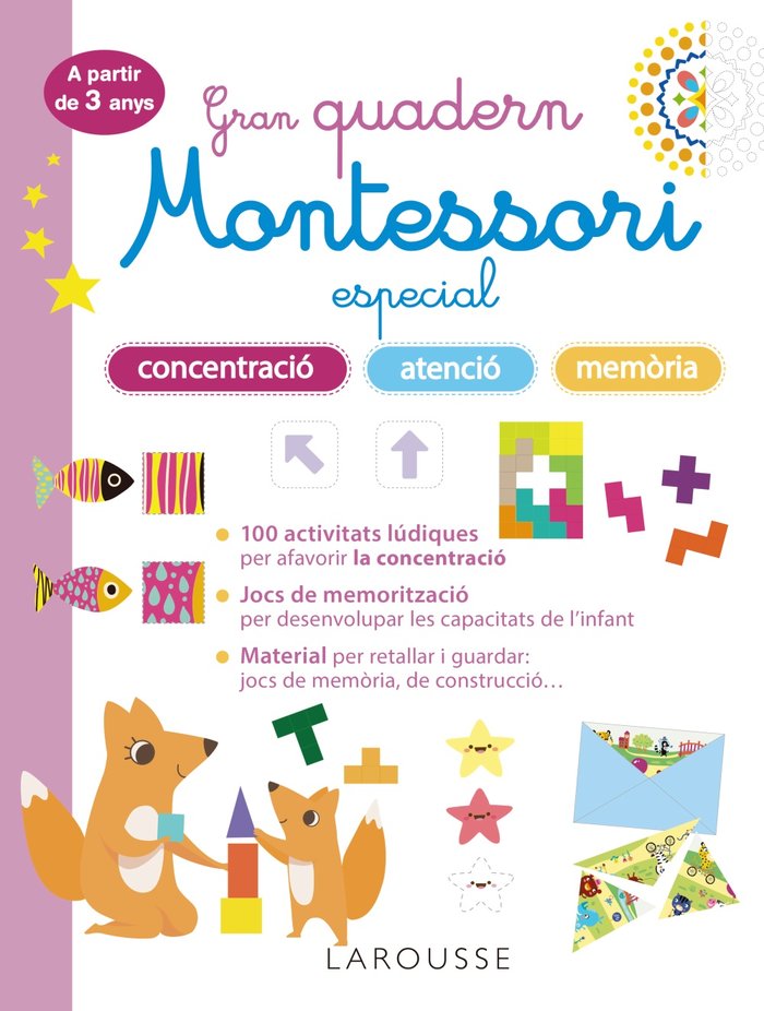 Gran quadern Montessori especial concentració, atenció i memoria. A partir de 3 anys (9788419436863)