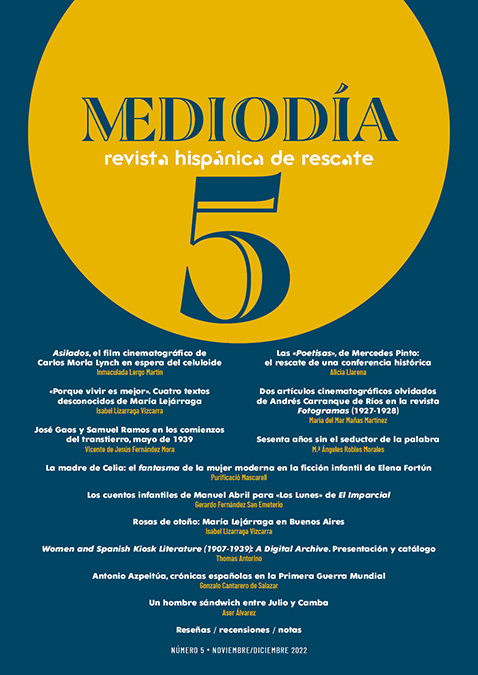 Mediodía. Revista hispánica de rescate. 5   «Número 5» (9788419617927)