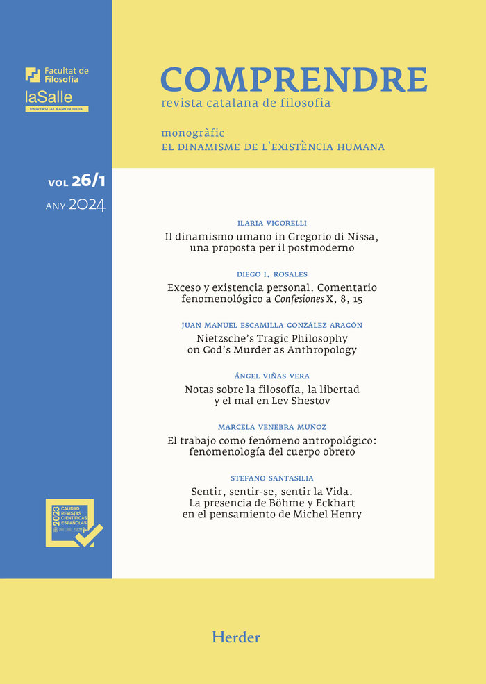 Comprendre Vol. 26/1 - Any 2024   «revista catalana de filosofía»