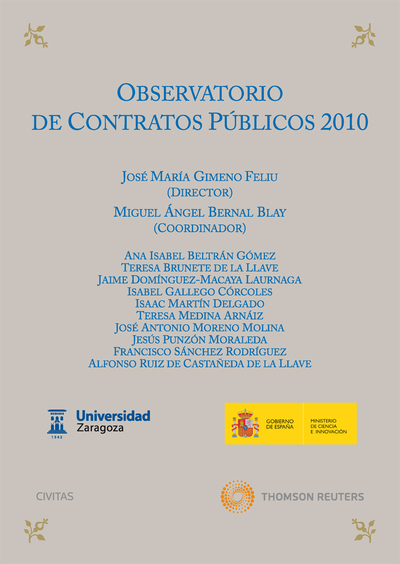 Observatorio de contratos públicos 2010 (9788447037957)