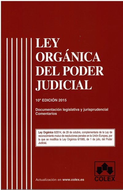 LEY ORGANICA DEL PODER JUDICIAL,10ª EDICION (9788483424056)