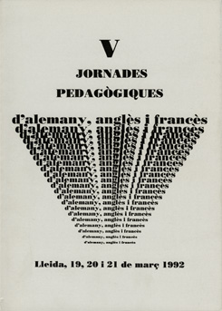 V JORNADES PEDAGÒGIQUES D''ALEMANY, ANGLÈS I FRANCÈS.