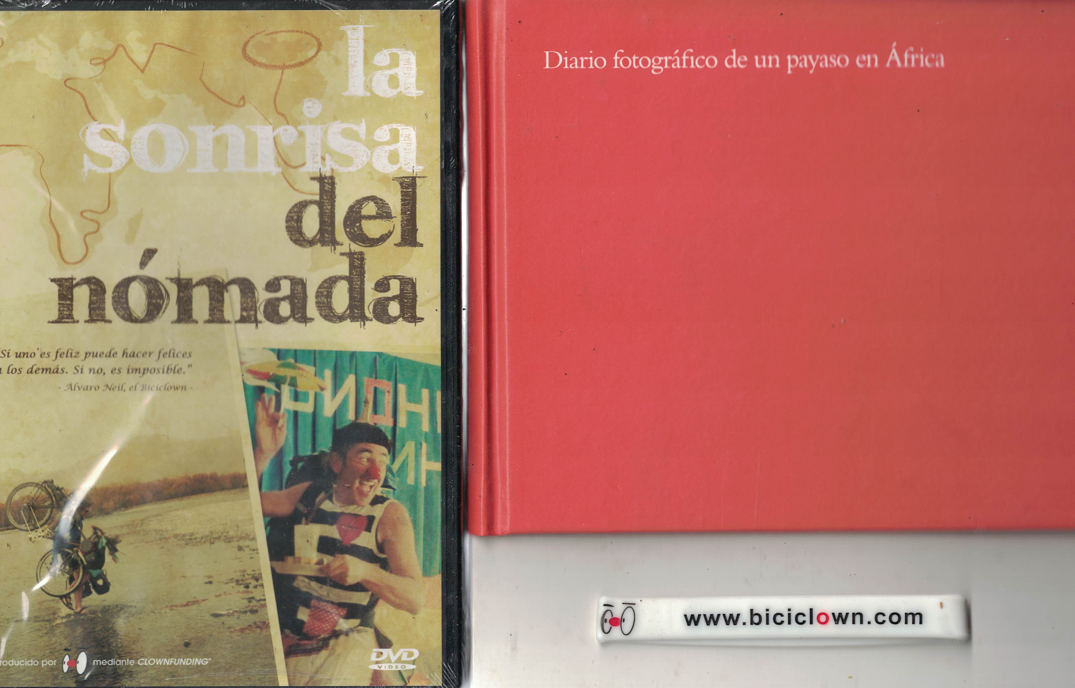 Promoción: Diario fotográfico de un payaso en África + La sonrisa del nómada (DVD) + Pulsera Vuelta al Mundo Biciclown (BIC456)
