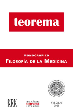 Revista Teorema, n.º 40-1, 2021. Número monográfico sobre Filosofía de la medicina (TEOXL1)